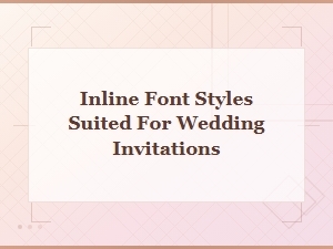 Vintage Inline Fonts for Elegant Wedding Invitations